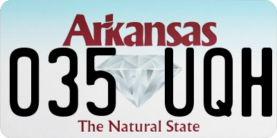 AR license plate 035UQH
