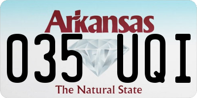 AR license plate 035UQI