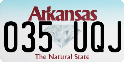 AR license plate 035UQJ