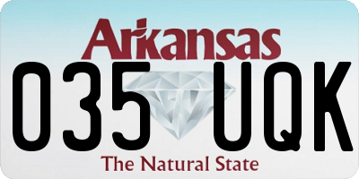 AR license plate 035UQK
