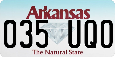AR license plate 035UQO