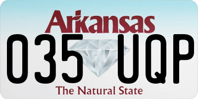 AR license plate 035UQP