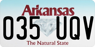 AR license plate 035UQV