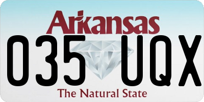 AR license plate 035UQX