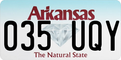 AR license plate 035UQY