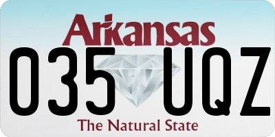 AR license plate 035UQZ