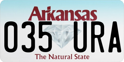AR license plate 035URA