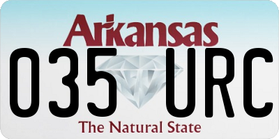 AR license plate 035URC