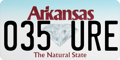 AR license plate 035URE