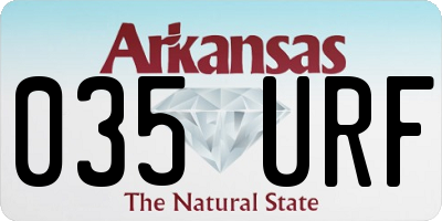 AR license plate 035URF