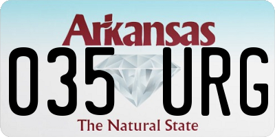 AR license plate 035URG