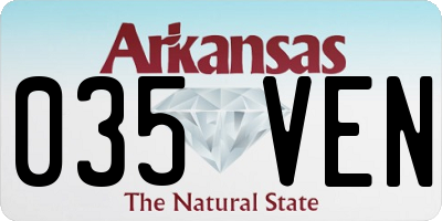 AR license plate 035VEN