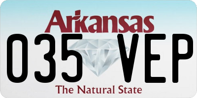 AR license plate 035VEP