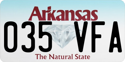 AR license plate 035VFA