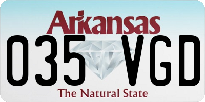 AR license plate 035VGD