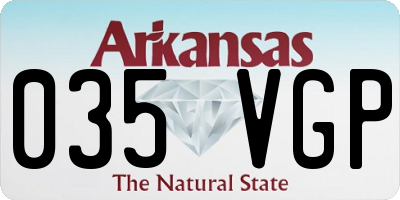 AR license plate 035VGP