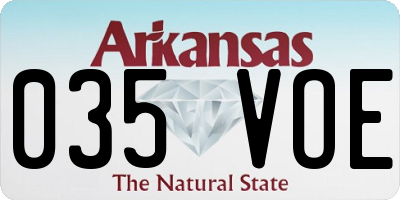 AR license plate 035VOE