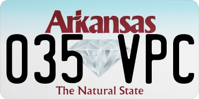 AR license plate 035VPC
