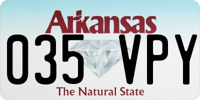 AR license plate 035VPY