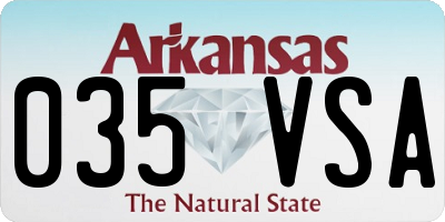 AR license plate 035VSA