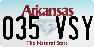 AR license plate 035VSY