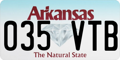 AR license plate 035VTB