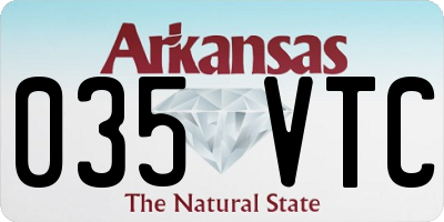 AR license plate 035VTC