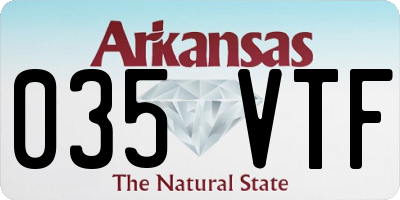 AR license plate 035VTF