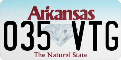 AR license plate 035VTG