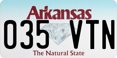 AR license plate 035VTN