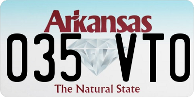 AR license plate 035VTO