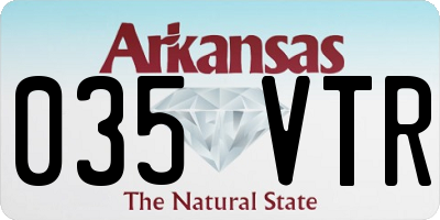 AR license plate 035VTR