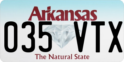 AR license plate 035VTX