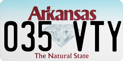 AR license plate 035VTY