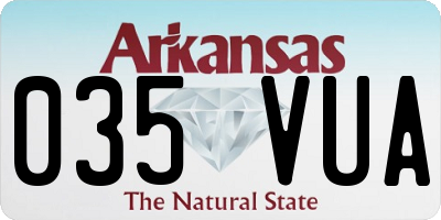 AR license plate 035VUA