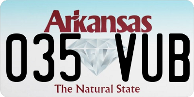 AR license plate 035VUB