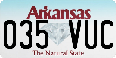 AR license plate 035VUC