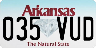 AR license plate 035VUD