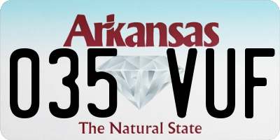 AR license plate 035VUF