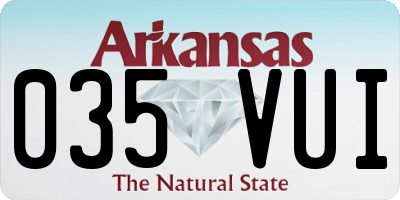 AR license plate 035VUI