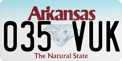 AR license plate 035VUK