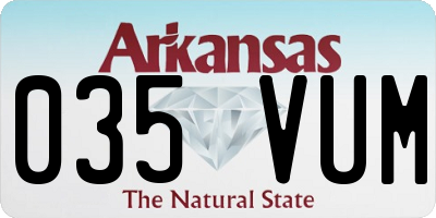 AR license plate 035VUM
