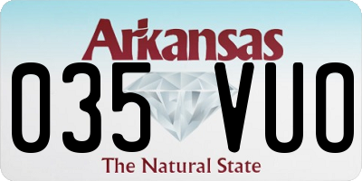 AR license plate 035VUO