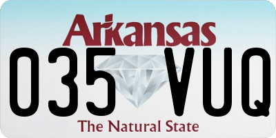 AR license plate 035VUQ
