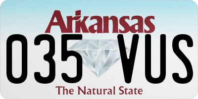 AR license plate 035VUS