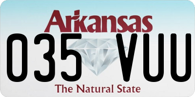 AR license plate 035VUU