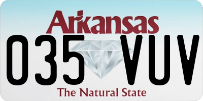 AR license plate 035VUV