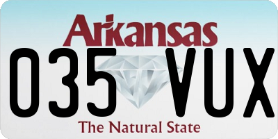 AR license plate 035VUX