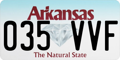 AR license plate 035VVF