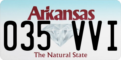 AR license plate 035VVI